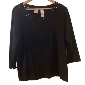 Emma James by Liz Claiborne Black Sweater size 1X‎